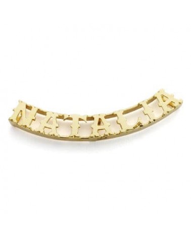 Colgante oro 18k amarillo personalizable 7 letras 2,42 gramos