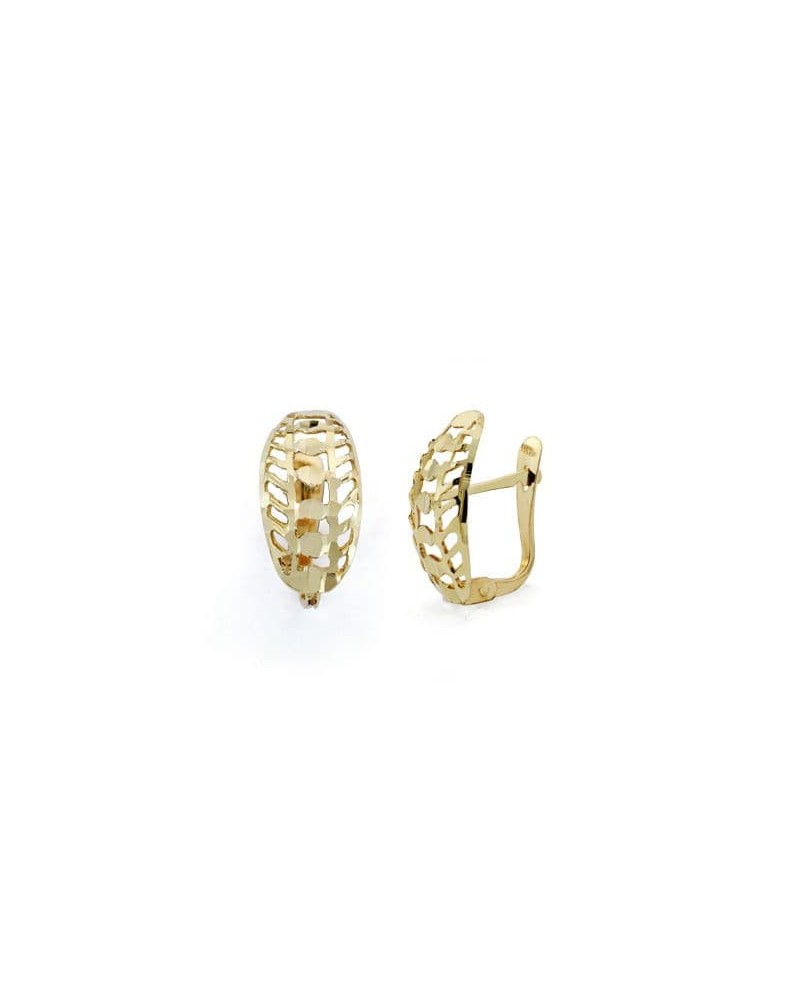 Pendientes oro amarillo 18k diseño calado 14x7mm