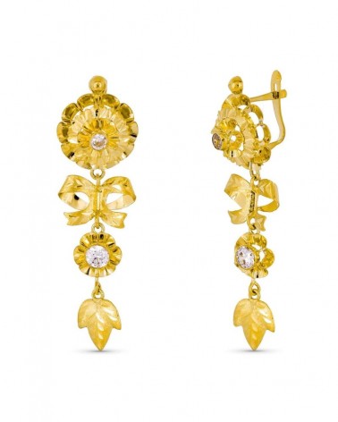 Pendientes oro amarillo 18k cubanas catalán 4,67 gramos