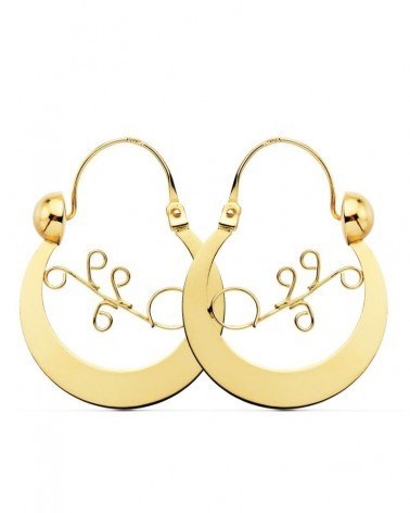 Aros oro amarillo 18k grandes 30x24mm 2,26 gramos