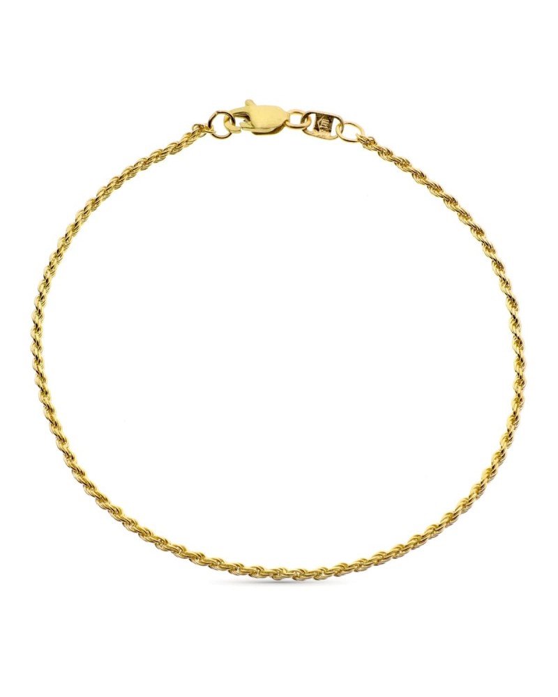 Pulsera cordón salomónico oro 18k hombre 1,5mm
