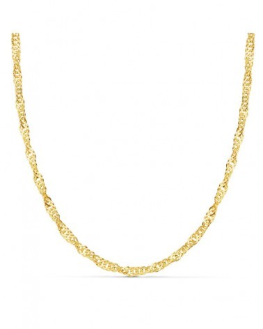 Cadena oro amarillo 18k eslabón Singapur 50cm 4mm 12,4 gramos