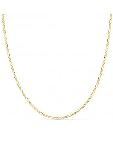 Cadena oro amarillo 18k eslabones alternados 1 mm 60cm 3,75 gramos