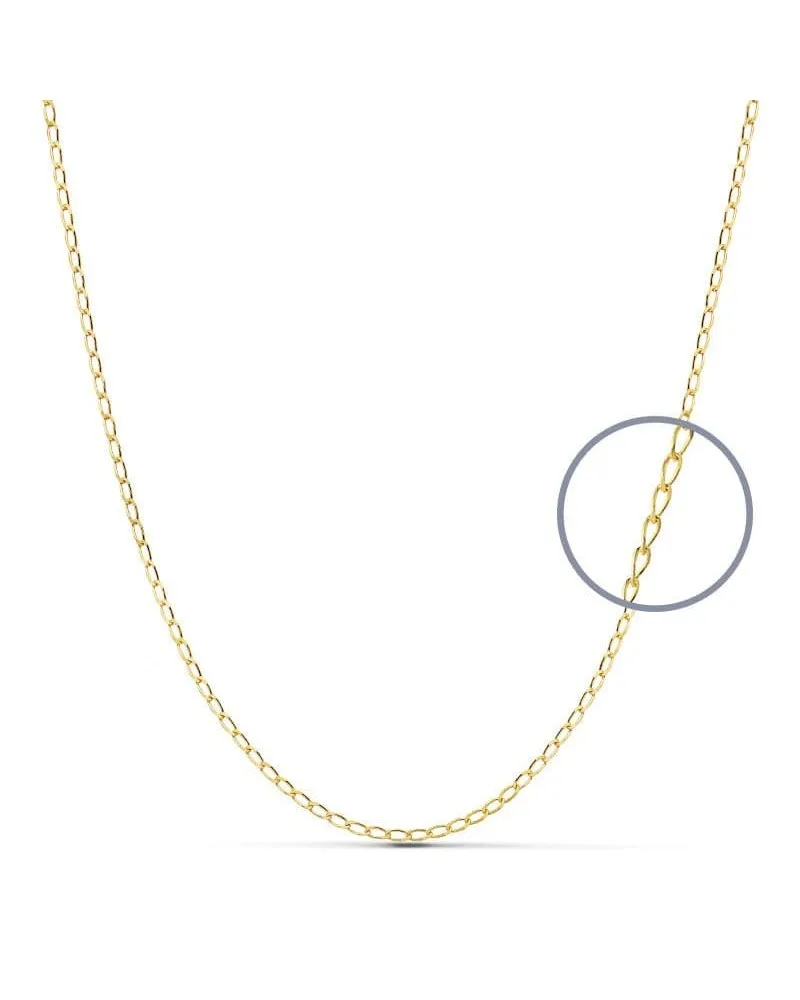 Cadena oro amarillo 18k tipo Bilbao 0,9 mm 50 cm 2,25 gramos