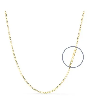 Cadena oro amarillo 18k Bilbao eslabón oval 0,9 mm 60cm 2,6 gramos
