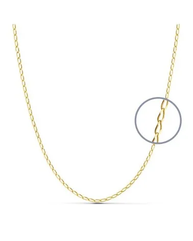Cadena oro amarillo 18k eslabones Bilbao 60cm 1,2mm 3 gramos