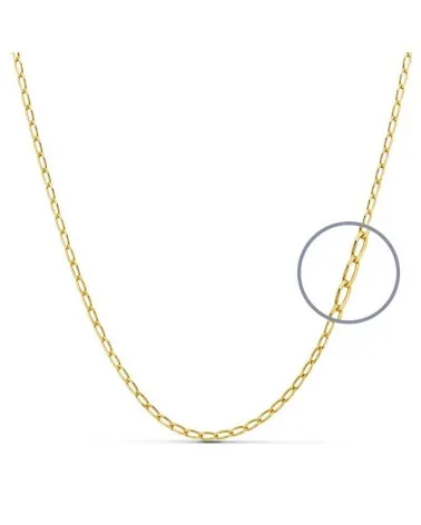 Cadena oro amarillo 18k eslabón Bilbao 40 cm 1,7 mm 3,3 gramos