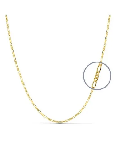 Cadena oro amarillo 18k eslabón 3x1 1,2 mm 60 cm 3,6 gramos