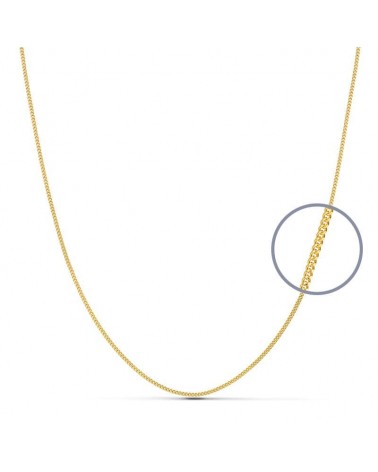 Cadena oro amarillo 18k barbada 0,8mm 45cm 2 gramos