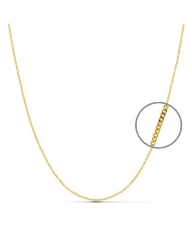 Cadena oro amarillo 18k barbada 1 mm 40 cm 2,5 gramos