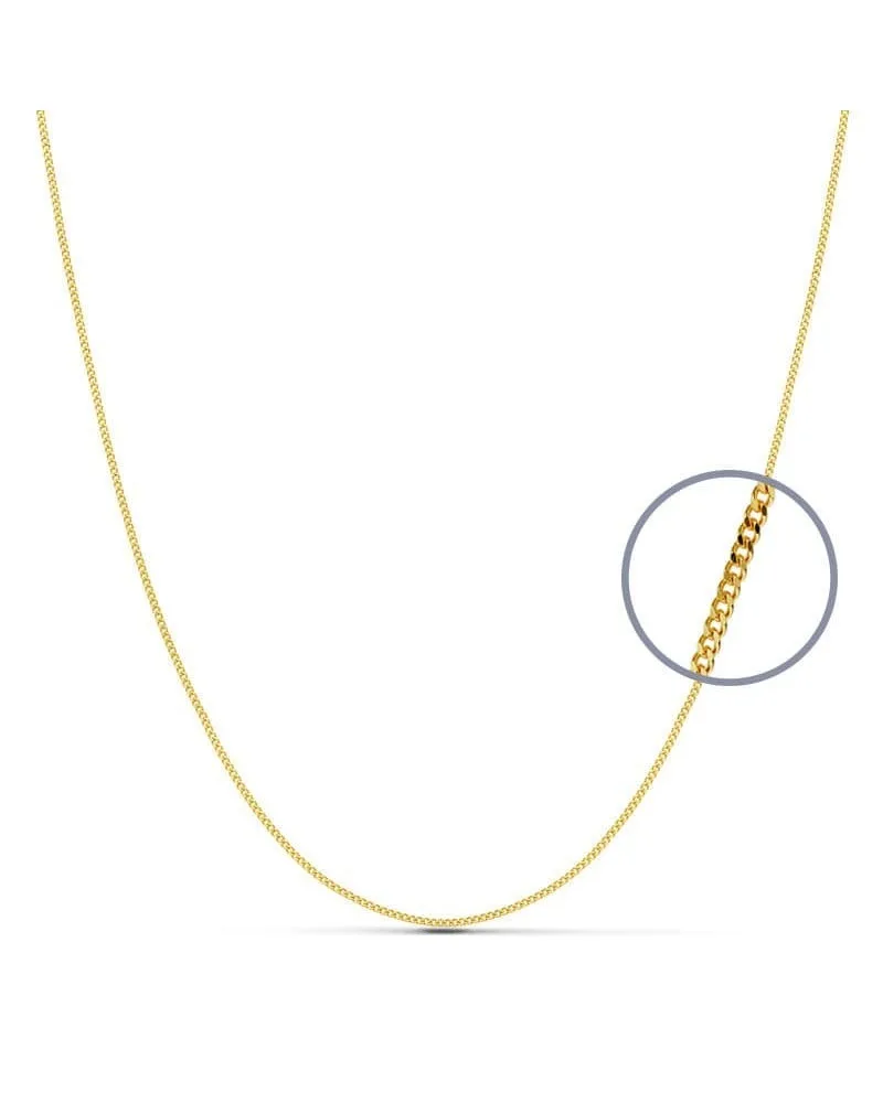 Cadena oro amarillo 18k barbada 1 mm 45 cm 2,75 gramos