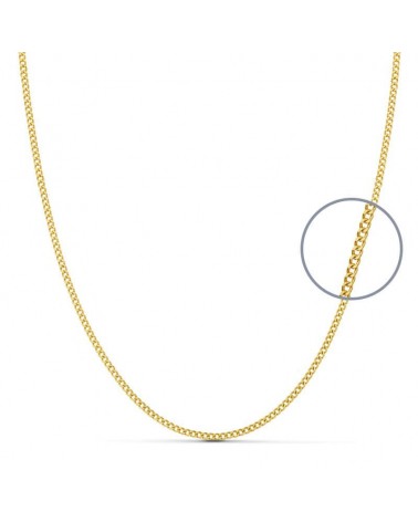 Cadena oro amarillo 18k barbada 45cm 1,2mm 3,1 gramos