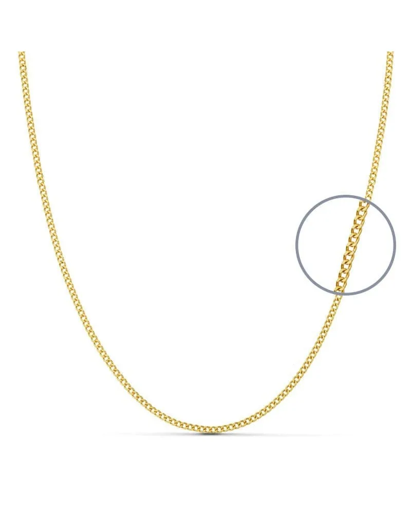 Cadena oro amarillo 18k barbada 1,2 mm 50 cm 3,5 gramos