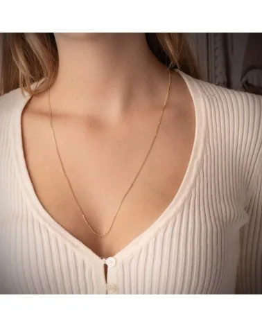 Cadena oro amarillo 18k barbada 60 cm 1,2 mm