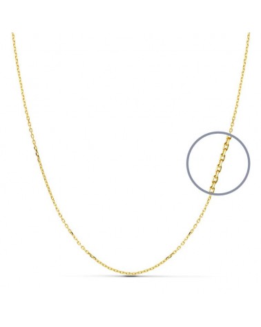 Cadena oro amarillo 18k forzada 45 cm 1 mm 2,15 gramos