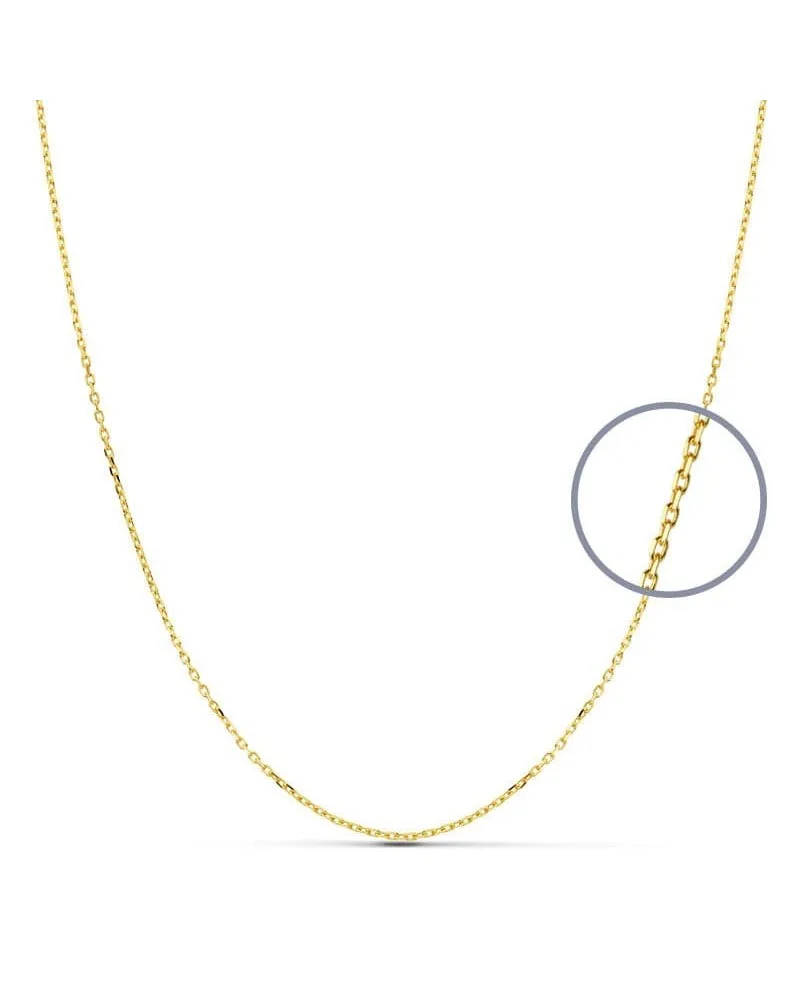Cadena oro amarillo 18k forzada 45 cm 1 mm 2,15 gramos