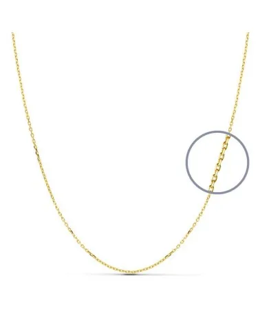 Cadena oro amarillo 18k forzada 45 cm 1 mm 2,15 gramos