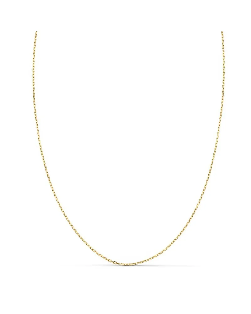 Cadena oro amarillo 18k forzada 1 mm 50 cm 2,55 gramos