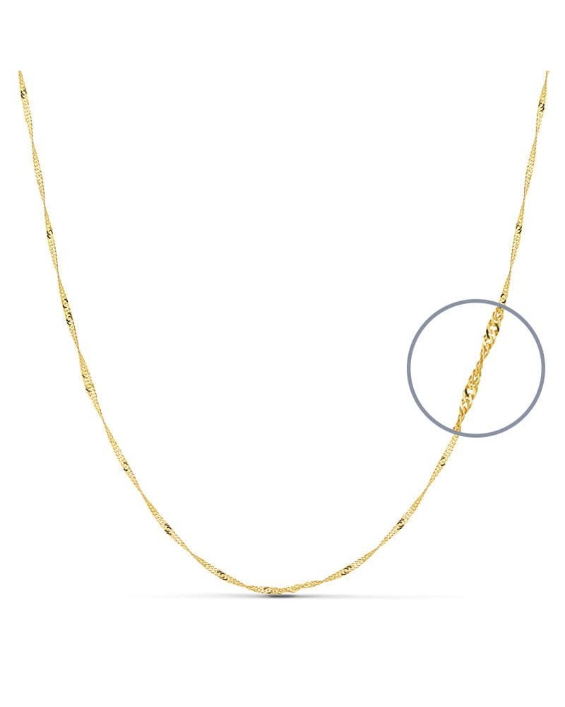 Cadena oro amarillo 18k Singapur maciza 40cm 1,5 gramos