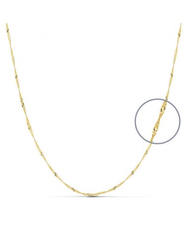 Cadena oro amarillo 18k Singapur 45 cm 1,65 gramos