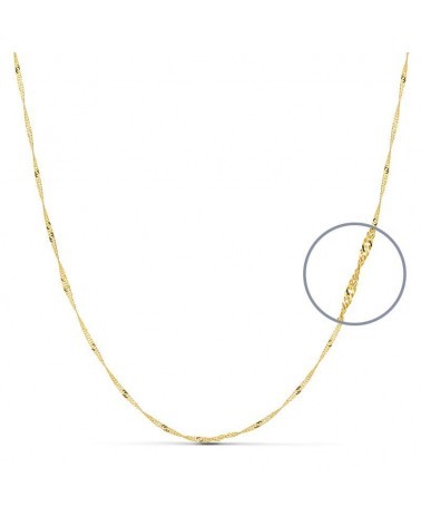 Cadena oro amarillo 18k Singapur 45 cm 1,65 gramos