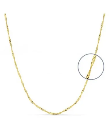 Cadena oro amarillo 18k eslabón Singapur 1,5 mm 50 cm 2,35 gramos