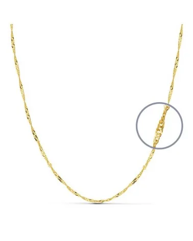 Cadena oro amarillo 18k Singapur 1,8 mm 40 cm 3 gramos