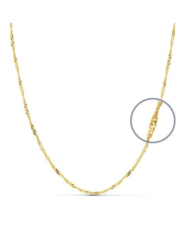 Cadena oro amarillo 18k Singapur 45 cm 3,15 gramos