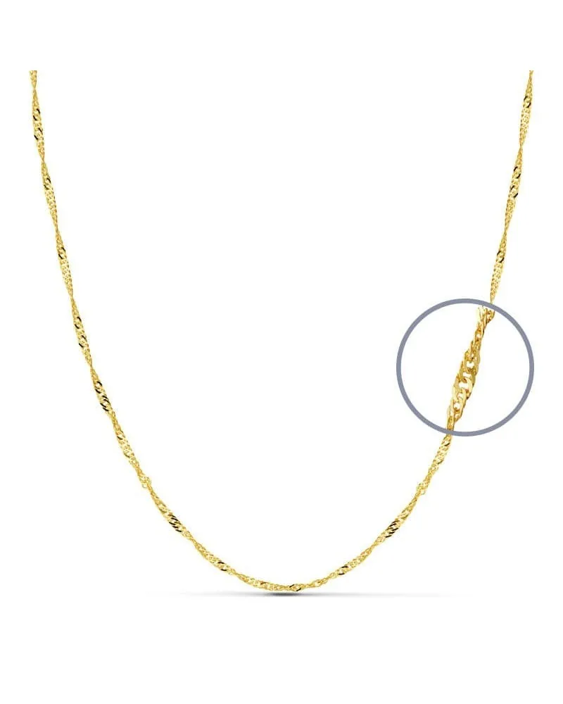 Cadena oro amarillo 18k Singapur 1,8 mm 50 cm 3,4 gramos