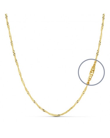 Cadena oro amarillo 18k Singapur 40 cm 2 mm 3,6 gramos