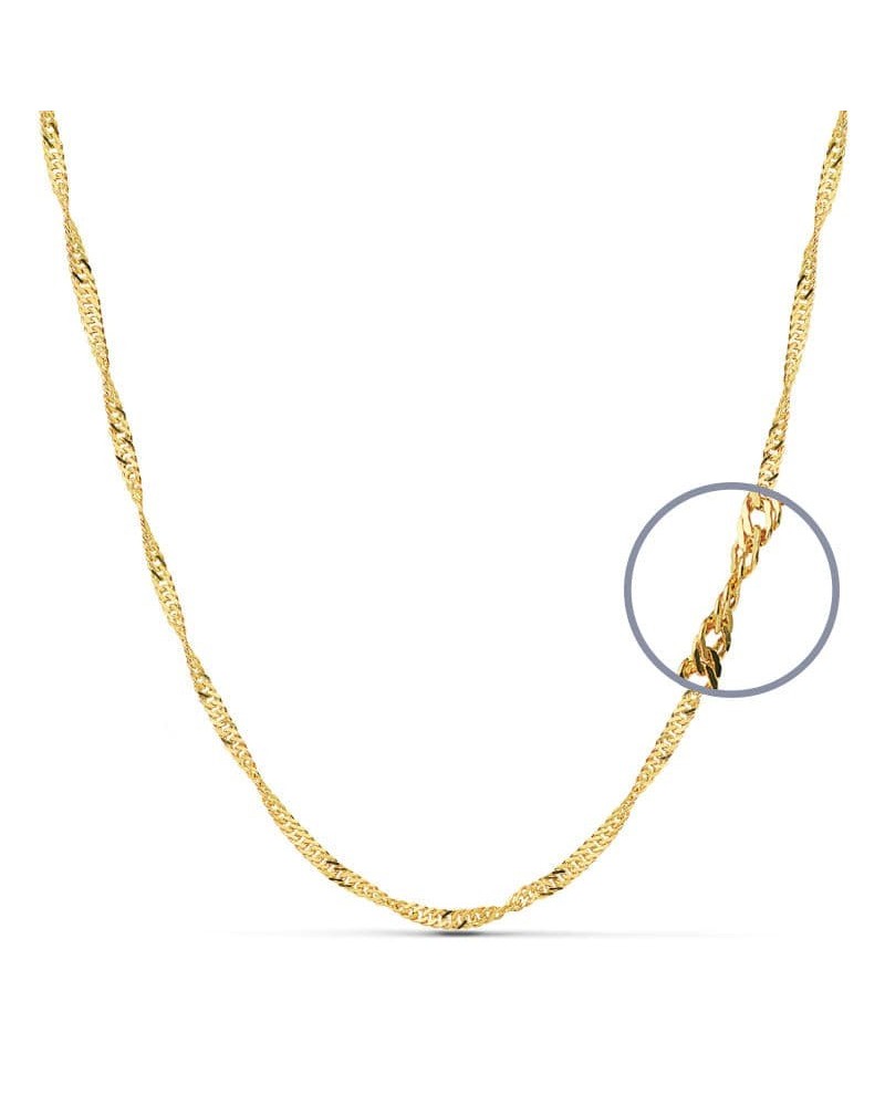 Cadena oro amarillo 18k Singapur 60 cm 2,5 mm 7,1 gramos
