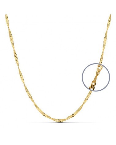 Cadena oro amarillo 18k Singapur 60 cm 2,5 mm 7,1 gramos