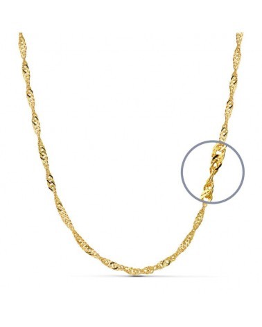 Cadena oro 18k Singapur 60 cm 9,5 gramos