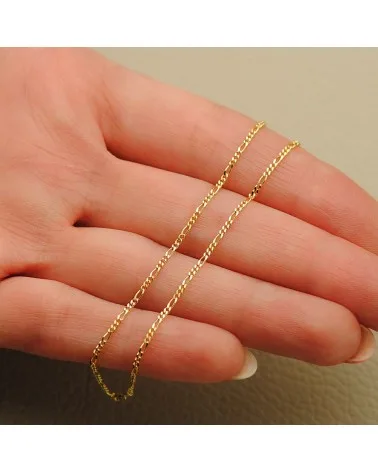 Cadena oro amarillo 18k 3x1 1 mm 50 cm 2,6 gramos - foto 3