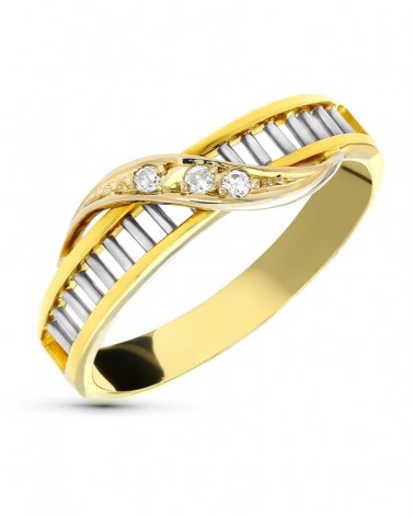 Sortija oro amarillo 18k diamantes talla brillante calado hoja