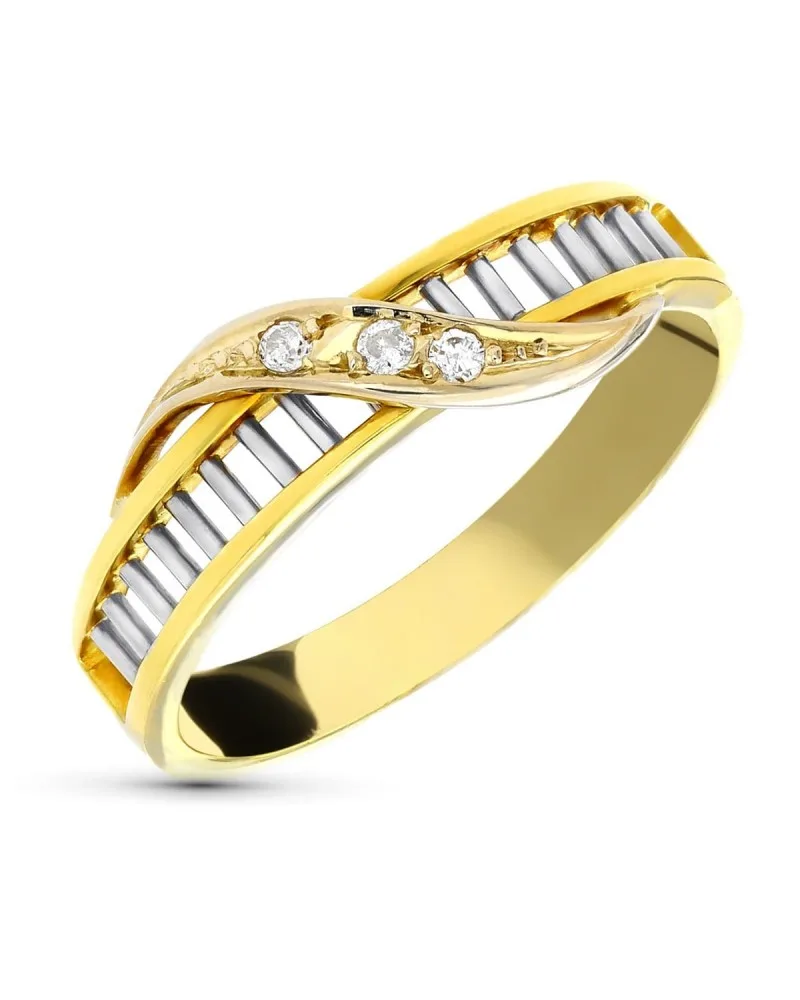 Sortija oro amarillo 18k diamantes talla brillante calado hoja