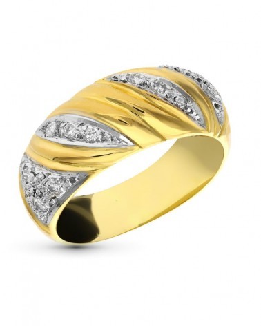 Sortija oro amarillo 18k diamantes talla brillante 8mm