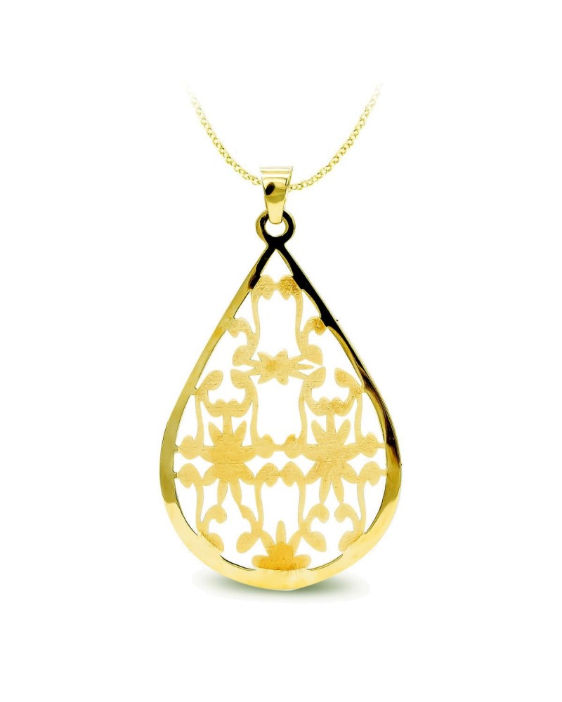 Colgante oro amarillo 18k calado oval 5,25 gramos