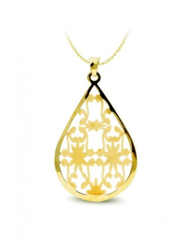 Colgante oro amarillo 18k calado oval 5,25 gramos