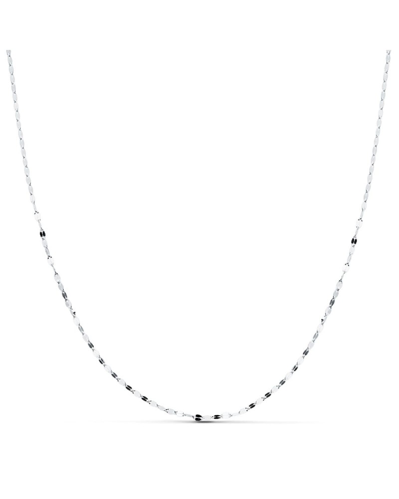 Cadena oro blanco 18k diamantada 45 cm 1 gramo