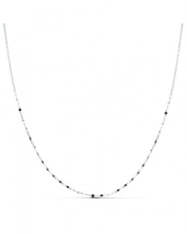 Cadena oro blanco 18k diamantada 45 cm 1 gramo
