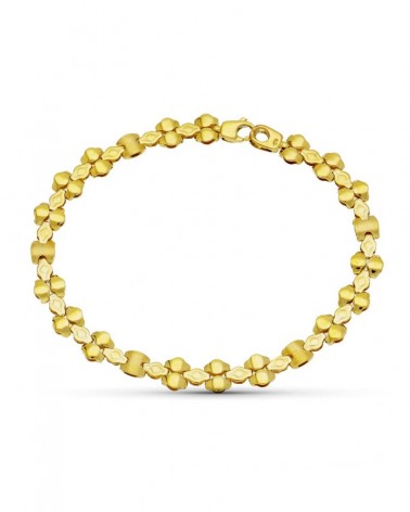 Pulsera oro amarillo 18k eslabones geométricos 7,25 gramos