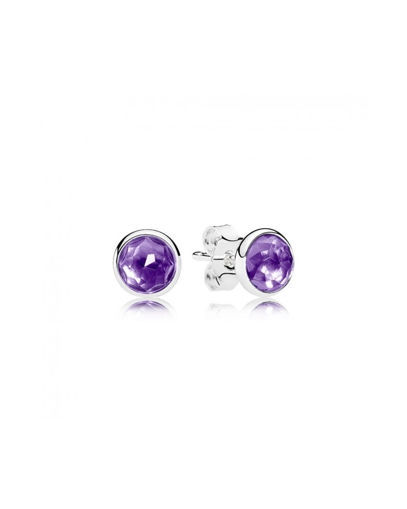 PANDORA AMETHYST EARRINGS