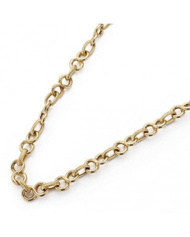Gargantilla oro amarillo 18k eslabones entrelazados 45cm 15,85 gr