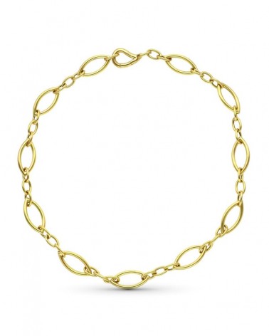 Gargantilla oro 18k eslabón oval 43cm