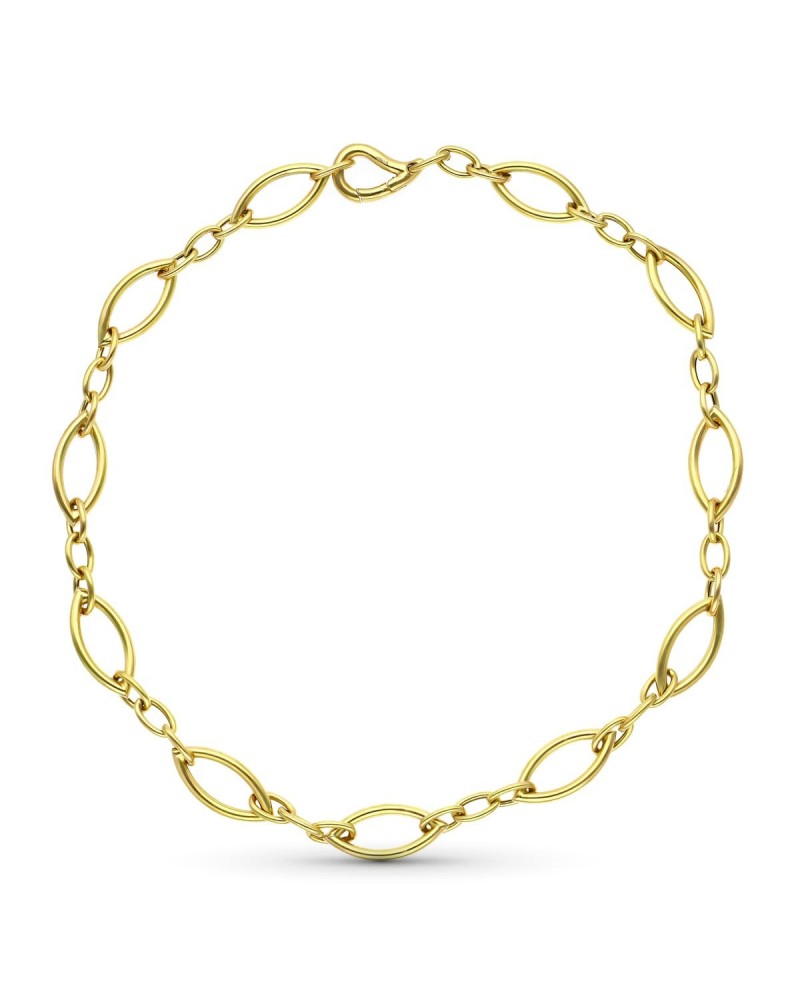 Gargantilla oro 18k eslabón oval 43cm