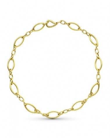 Gargantilla oro 18k eslabón oval 43cm