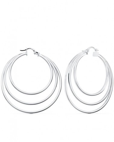 Aros oro blanco 18k triple aro 43mm