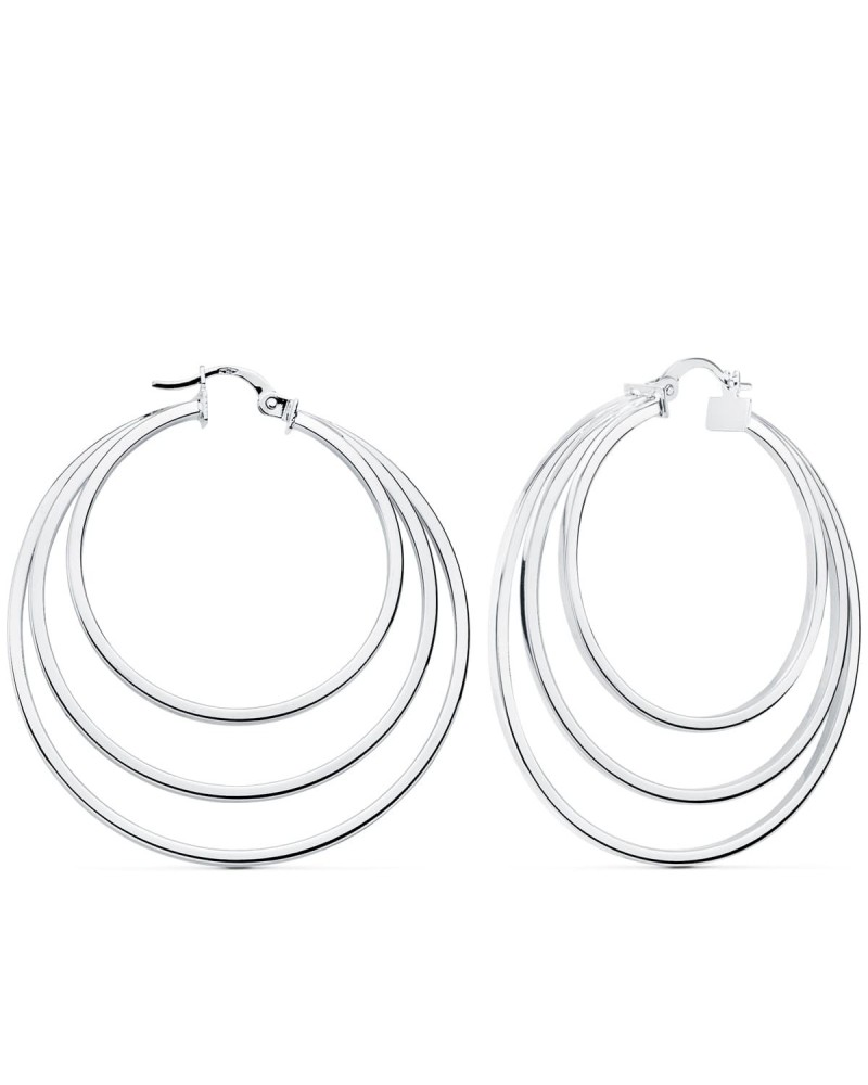 Aros oro blanco 18k triple aro 43mm