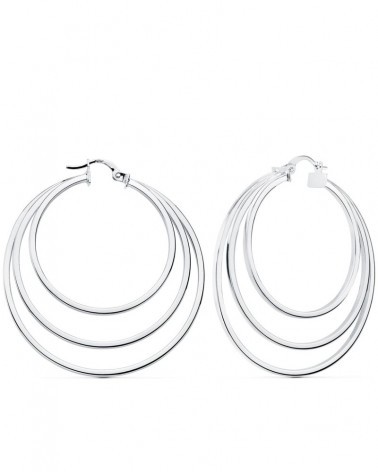 Aros oro blanco 18k triple aro 43mm
